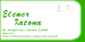 elemer katona business card
